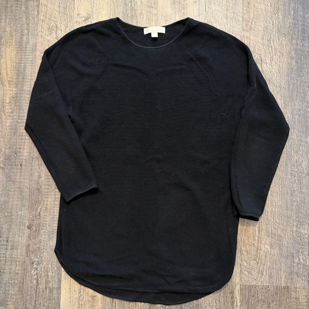 Michael Kors Black Long Sleeve Knit Top